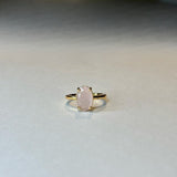 Women's Pink Oval-Cut Solitaire Ring
